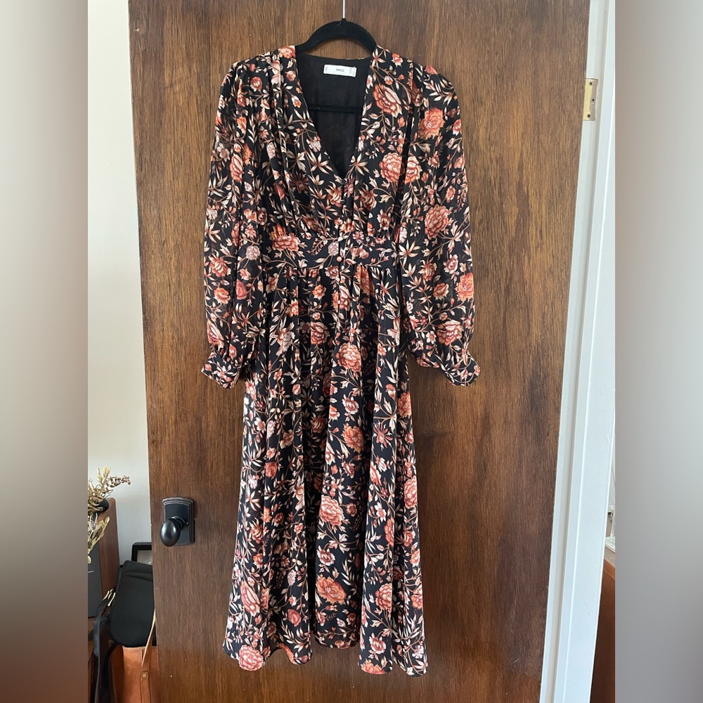 Mango Floral Midi Dress